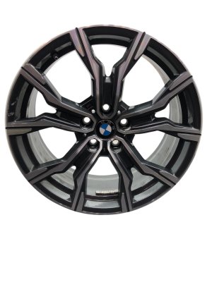 2021-2022 BMW X1 Black 19x8 5 V-Spoke Machined Dark Gray Alloy Wheel (Used OEM)