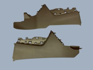2020-2025 Toyota Highlander Brown Center Console Box Insert Trim Panel Set - Front (Used OEM)