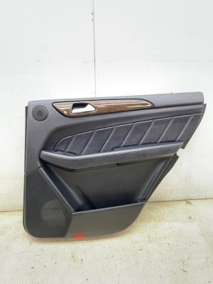 2013-2016 Mercedes-Benz GL550 Black Door Interior Trim Panel Assembly - Rear, Right (Passenger) (Used OEM)