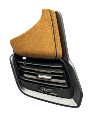 2025 Mazda CX-70 Tan Dash Air Vent Grille with Suede Trim Cover Panel - Front (Used OEM)