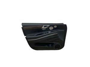 2021-2024 Genesis GV80 Black Door Interior Trim Panel with Wood Grain and Lexicon Audio - Front, Left (Driver) (Used OEM)