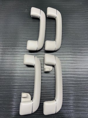 2017-2019 Genesis G90 Gray Front and Rear Interior Overhead Grab Handle Set (Used OEM)