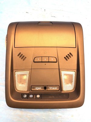 2023-2025 Cadillac XT5 Black Overhead Console Dome Lamp and HomeLink Control Switch Panel - Front (Used OEM)
