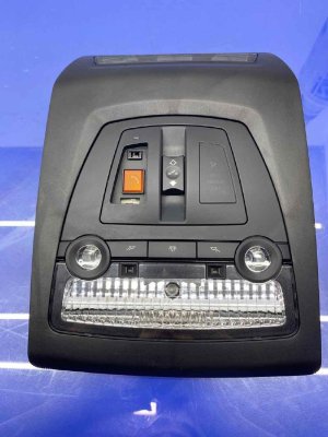 2011-2016 BMW 550i Black Roof Overhead Console Dome Light Switch Panel - Front (Used OEM)