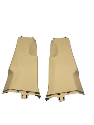 2019-2023 Porsche Cayenne Beige Lower B-Pillar Trim Cover Panel Set (Used OEM)
