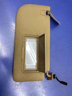 2018-2020 Ford F-150 Tan Illuminated Sun Visor - Front, Right (Passenger) (Used OEM)