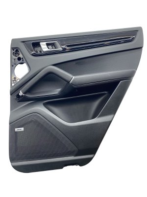 2019-2023 Porsche Cayenne Black Door Interior Trim Panel with Bose Audio - Rear, Right (Passenger) (Used OEM)