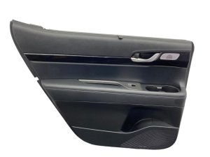 2020-2022 Hyundai Palisade Black Door Interior Trim Panel Assembly with Sunshade - Rear, Right (Passenger) (Used OEM)