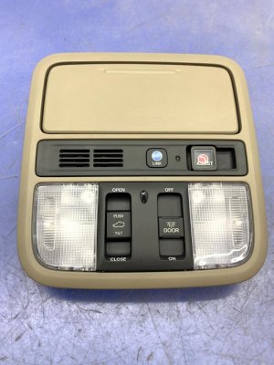 2016-2022 Honda Pilot Beige Overhead Roof Console with Dome Reading Lamp - Front (Used OEM)