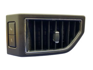 2018-2021 Ford Expedition Black Outer A/C Heater Vent with Trim Panel and Switches - Front (Used OEM)