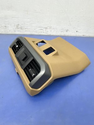 2021-2024 Ford F-150 Tan Center Console Rear Backplate Trim Panel with Vents - Front (Used OEM)