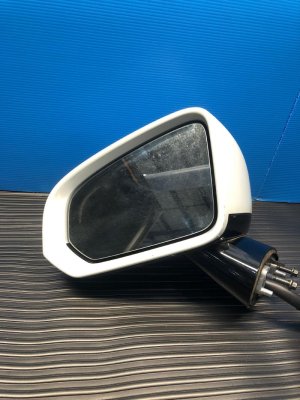 2017-2023 Volvo V90 Crystal White Power Folding Blind Spot Door/Side View Mirror - Left (Driver) (Used OEM)