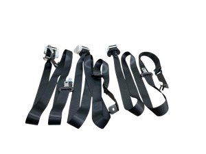 2022-2025 Lincoln Navigator Black Onyx 3rd Row Seat Belt Assembly Set - Rear, Right (Passenger) (Used OEM)