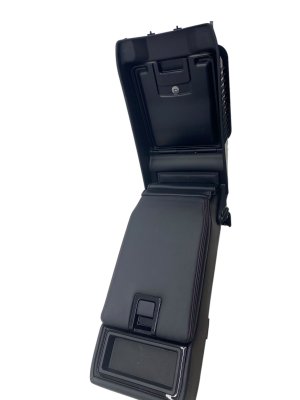 2016-2020 Lexus GS F Black w/ Red Stitching Center Console Seat Armrest with Cup Holder - Rear, Right (Passenger) (Used OEM)
