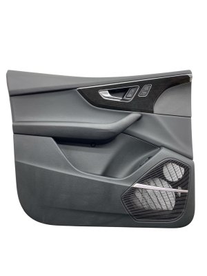 2020-2024 Audi Q7 Black Door Interior Trim Panel with Bang & Olufsen Speaker Cover - Front, Left (Driver) (Used OEM)