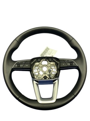 2019-2024 Audi Q3 Black Leather Steering Wheel with Multifunction Buttons (Used OEM)