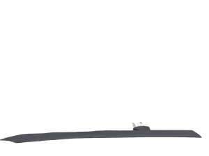 2023-2024 Fisker Ocean Black Center Console Rail Leather Trim Cover - Front (Used OEM)