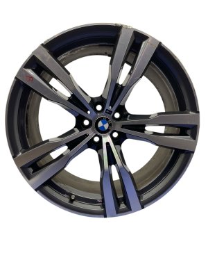 2020-2025 BMW X6 Gray Double Spoke Machined Charcoal Alloy Wheel (Used OEM)