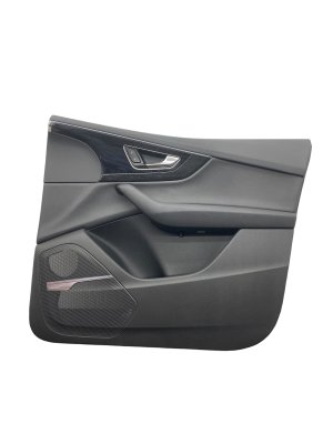 2017-2019 Audi Q7 Black Door Interior Trim Panel with Bose Audio - Front, Right (Passenger) (Used OEM)