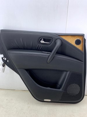 2011-2013 INFINITI QX56 Black Door Interior Trim Panel - Rear, Left (Driver) (Used OEM)