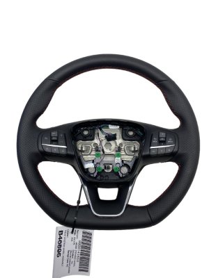 2023-2025 Ford Escape Black Leather Steering Wheel Assembly with Cruise Control and Lane Departure Switches - Front (Used OEM)