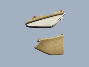 2025 Buick Enclave Tan Door Applique Molding and Trim Pad Cover Set - Front (Used OEM)