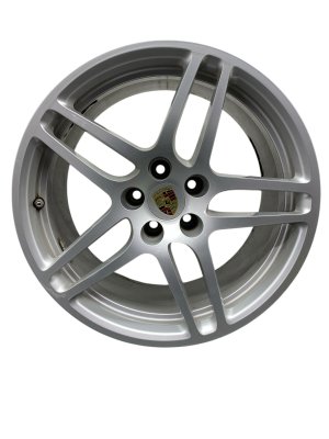 2015-2021 Porsche Macan Silver 18x9 5-Double Spoke Silver Painted Alloy Wheel (Used OEM)