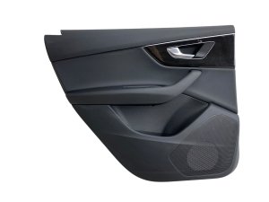 2019-2022 Audi Q7 Black Door Interior Trim Panel without Window Shade - Rear, Left (Driver) (Used OEM)