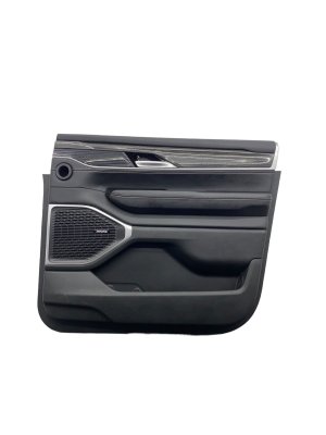 2022-2023 Jeep Wagoneer Black Door Interior Trim Panel with Controls and Handle - Front, Right (Passenger) (Used OEM)
