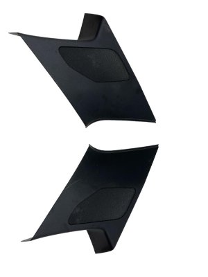2019-2025 BMW X5 Black D-Pillar Trim Panels with Speaker Grilles - Rear, Left (Driver) (Used OEM)
