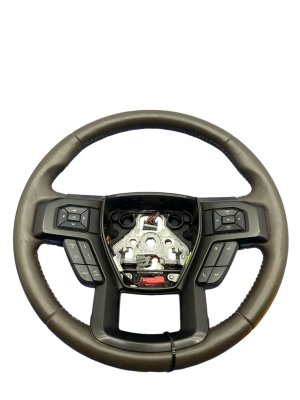 2018-2021 Lincoln Navigator Ebony (Black) King Ranch Leather Steering Wheel (Used OEM)