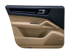 2019-2023 Porsche Cayenne Black Door Interior Trim Panel with Bose Audio - Front, Left (Driver) (Used OEM)