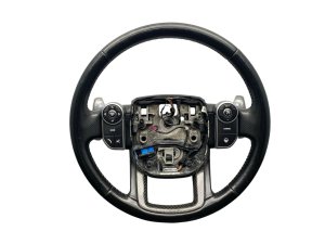 2013-2017 Land Rover Range Rover Ebony (Black) Heated Carbon Fiber Steering Wheel - Front (Used OEM)