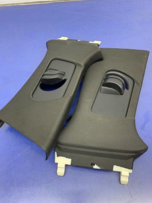 2015-2020 Audi S3 Black Upper B-Pillar Trim Cover Set (Used OEM)