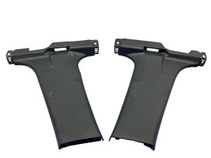 2022-2025 Mitsubishi Outlander Black Lower B-Pillar Trim Cover Panels - Front (Used OEM)