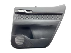 2020-2022 Hyundai Palisade Black Door Interior Trim Panel Assembly with Sunshade and Ambient Lighting - Rear, Right (Passenger) (Used OEM)