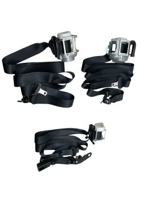2022-2025 Ford F-150 Lightning Crew Cab Seat Belt Assembly Set - Rear, Left (Driver) (Used OEM)