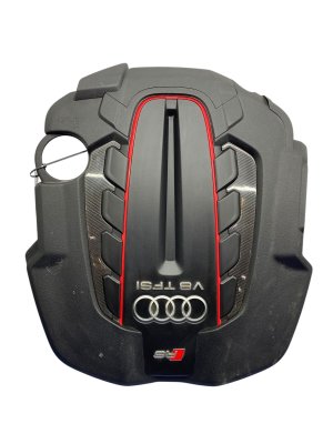 2016-2018 Audi RS7 Carbon Fiber Engine Appearance Cover with Heat Shield (Used OEM)