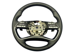 2023-2025 Hyundai Palisade Black Heated Leather Steering Wheel with Controls - Front (Used OEM)