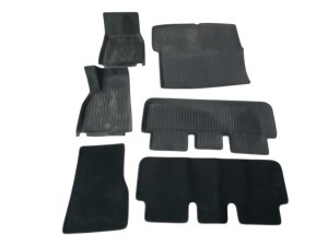 2021-2025 Tesla S Black Rear and Trunk Floor Mat Set - Front (Used OEM)