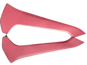 2019-2024 Porsche Cayenne Red Center Console Lower Trim Panel Set (Used OEM)