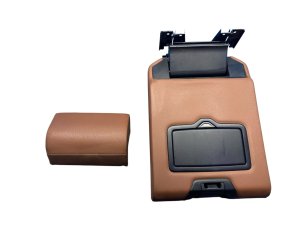 2019-2025 Audi Q8 Brown Seat Center Armrest with Cupholder - Rear, Right (Passenger) (Used OEM)