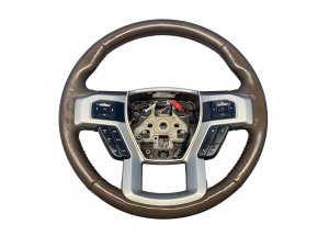 2017-2020 Ford F-150 Java (Brown) Heated Leather Steering Wheel - Front (Used OEM)