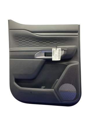 2024-2025 Ford Ranger Ebony (Black) Door Interior Trim Panel with Handle and Switch - Rear, Left (Driver) (Used OEM)
