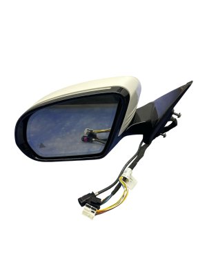 2014-2020 Mercedes-Benz S320 White Power Folding Heated Auto Dim Blind Spot Surround View Door/Side View Mirror - Front, Left (Driver) (Used OEM)