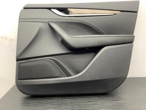 2017-2020 Maserati Levante Black Door Interior Trim Panel - Front, Right (Passenger) (Used OEM)
