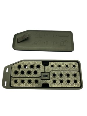 2020-2024 Jeep Gladiator Under Seat Bolt Storage Bin - Rear (Used OEM)