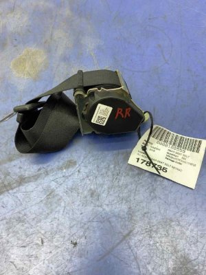 2014-2021 Maserati Ghibli Black Seat Belt Assembly - Rear, Right (Passenger) (Used OEM)