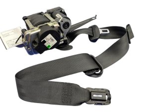 2017-2020 Audi Q7 Black Seat Belt Assembly with Power Height Adjuster - Front, Right (Passenger) (Used OEM)