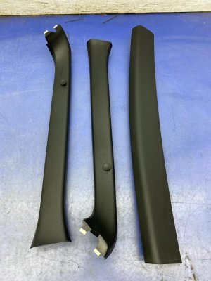 2023-2025 Toyota Prius Black Tailgate Liftgate Upper Cover Trim Panel Set - Rear (Used OEM)